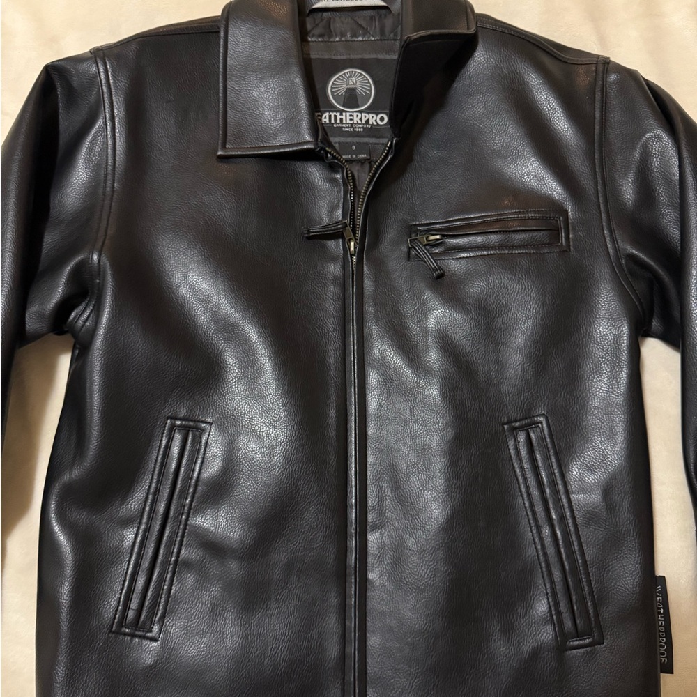 Vintage Weatherproof Faux Leather Jacket